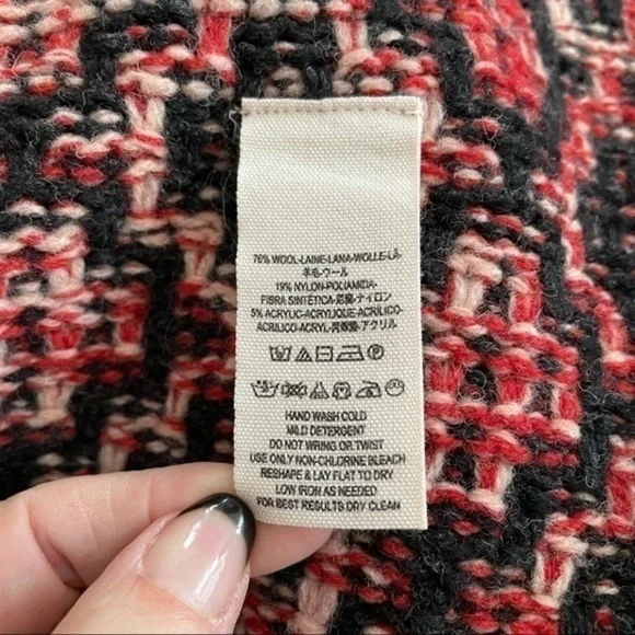 Free People Open Back 3 Snap Front Closure 75% Wool Knit Cardigan Sweater Medium - Picture 15 of 16